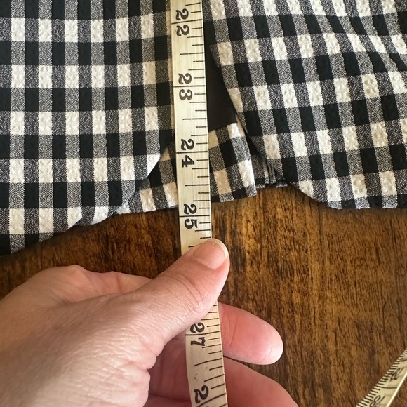 Maison D’Amelie | Black & White Gingham One Button Blazer, Size XS - Picture 9 of 10